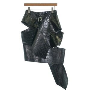 Junya Watanabe Black Croc-Textured Wrap Skirt